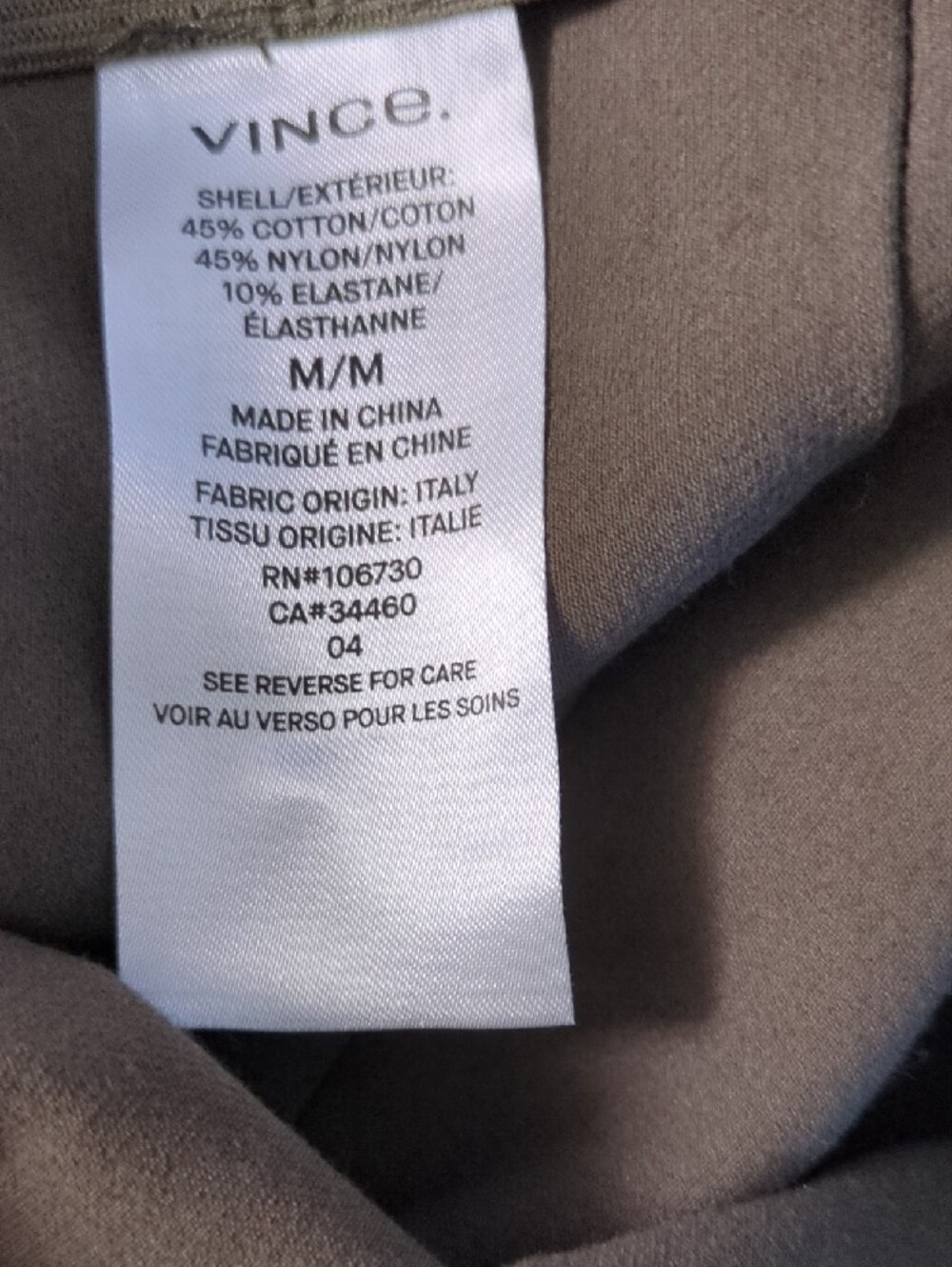Vince Brown Stirrup Pants Size Medium Front Crease Mid Rise Minimalist|Office - Picture 7 of 9